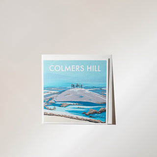 colmers hill winter scene greetings card