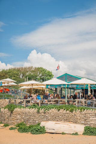 hive beach cafe outdoor seating area