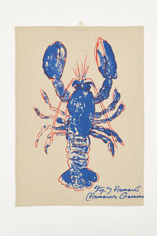 Blue Lobster Tea Towel