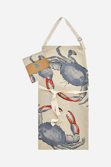 Crab Print Apron