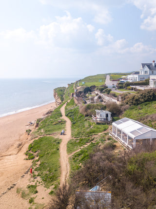 aerial view of hive beach footpaths